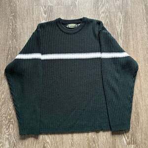 Vintage White Out Striped Knit Sweater